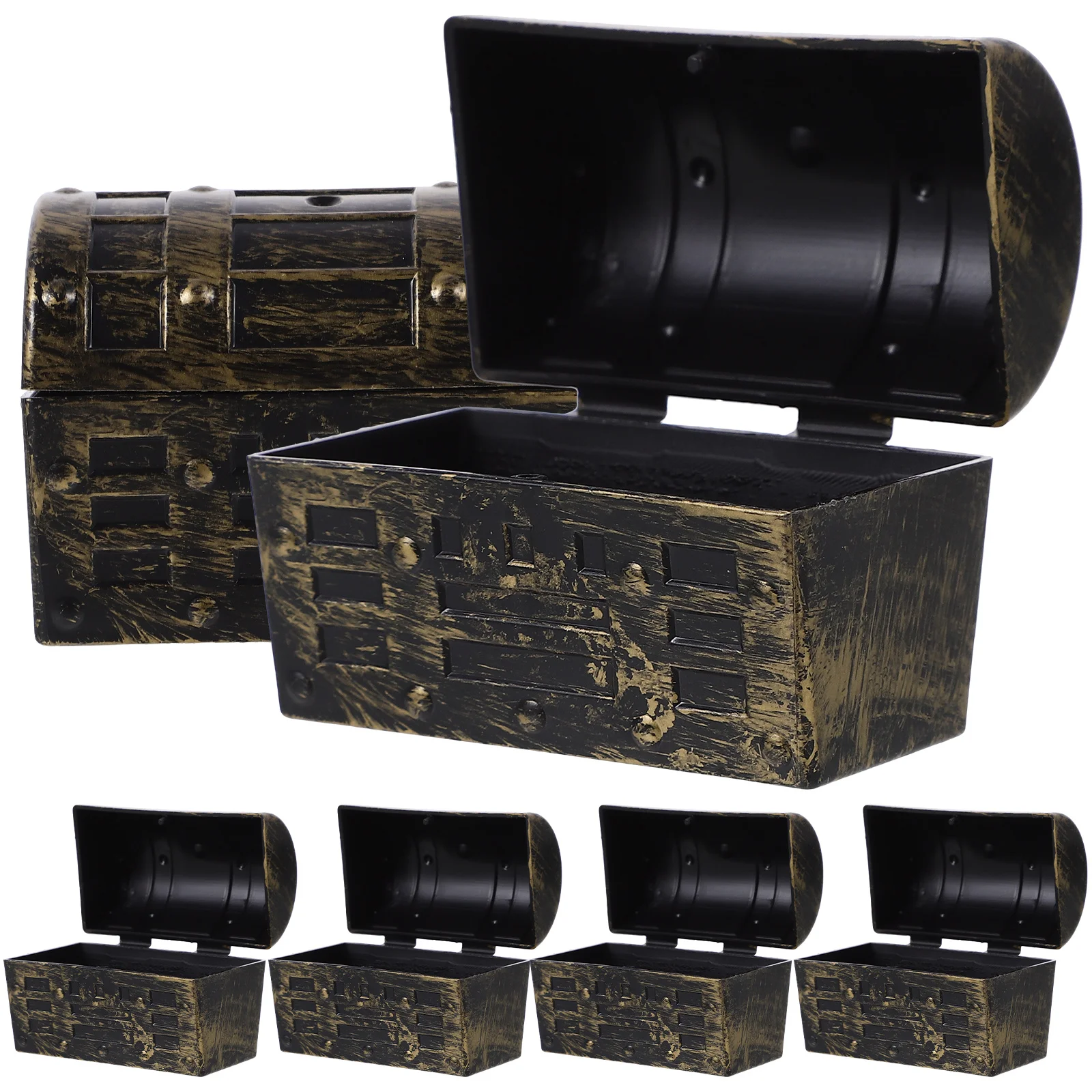 6Pcs Pirate Party Favor Boxes Reliable PP Material Eye-Catching Appearance Mini Storage Chest for Special Occasions