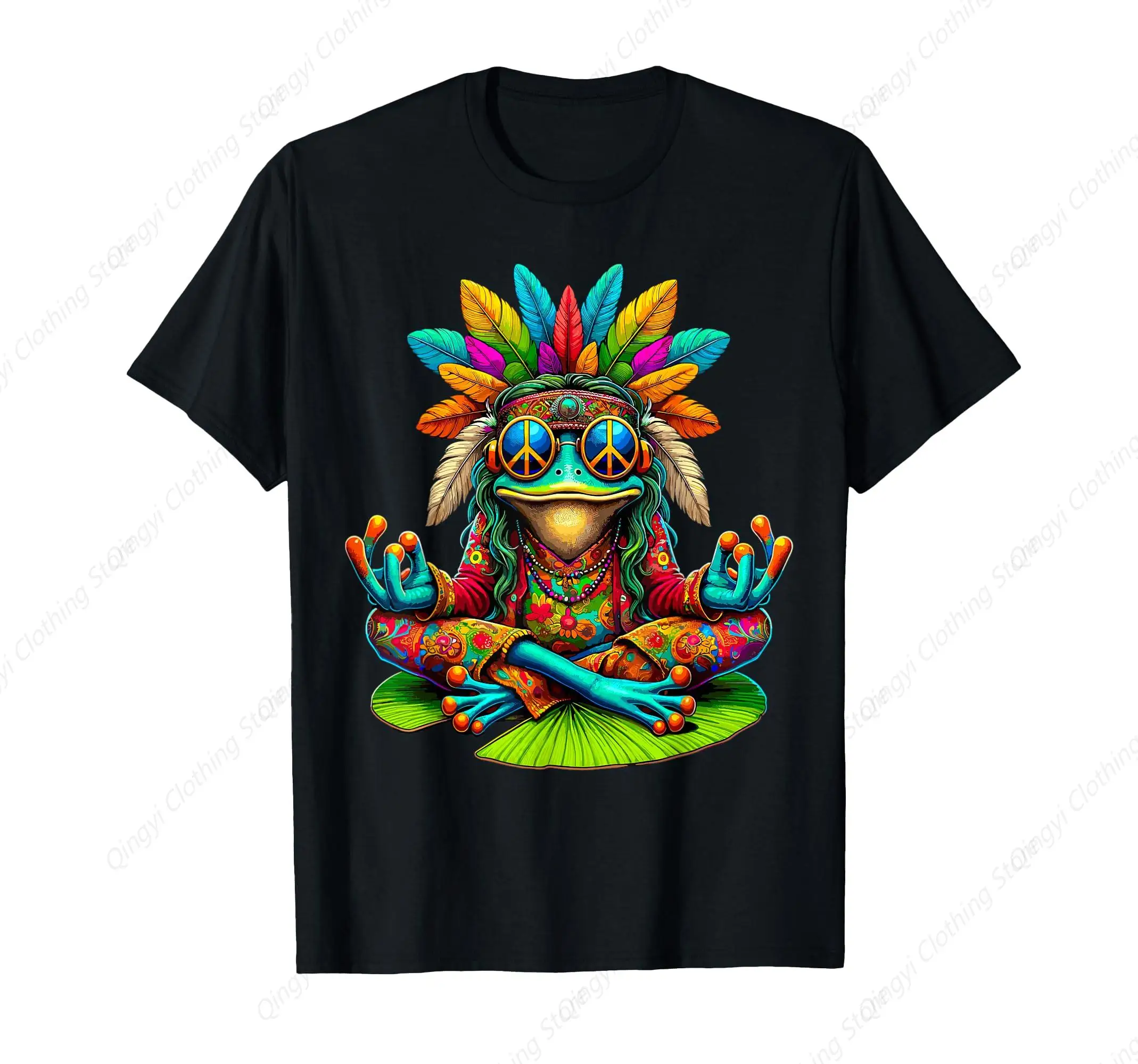 Frog Peace Sign Sunglasses Hippie T-Shirt