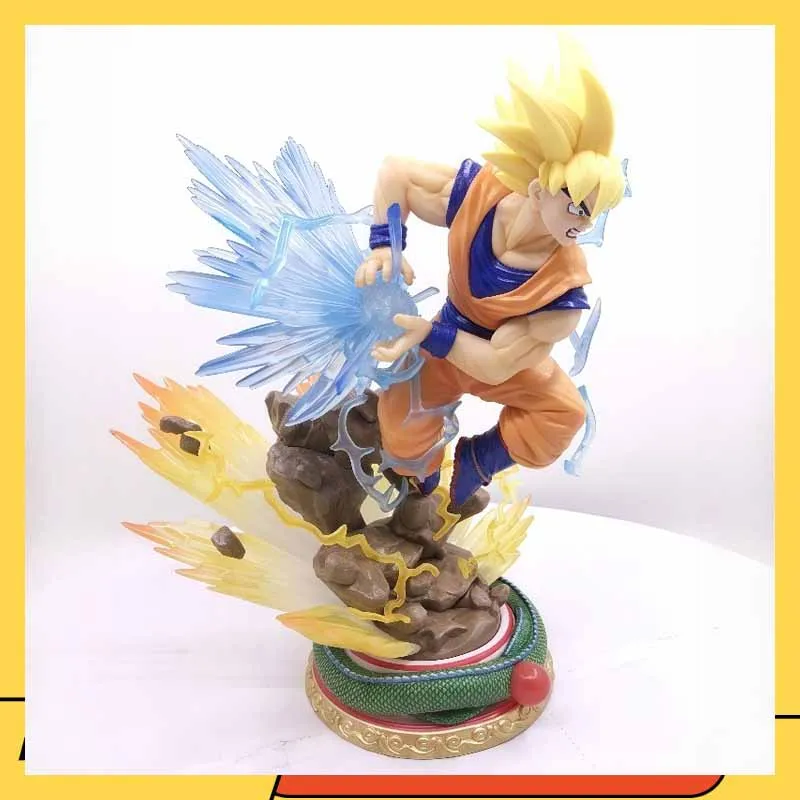 

25cm Super Saiyan Super 2 Super 3 Sun Wukong Multi Head Statue Desktop Collection Ornament Handmade Model Toy Gift