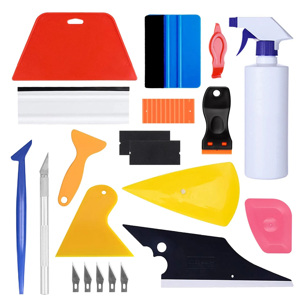 Professionelles Auto-Vinylfolien-Werkzeugset, Fensterfolierung, Tapeten-Filzrakel, Schneidewerkzeug für PPF-Kohlefaserfolien-Aufkleber – Detail 19