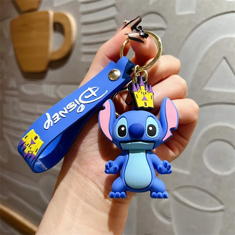 LLavero de Stitch de Anime de Disney para niños, adorno de muñeca Kawaii de Lilo & Stitch, colgante de coche, regalos de cumpleaños