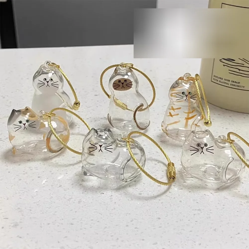 猫の毛の記念品キーホルダーペンダントペットの毛皮収納オーナメントバックパックバッグ吊り下げお土産