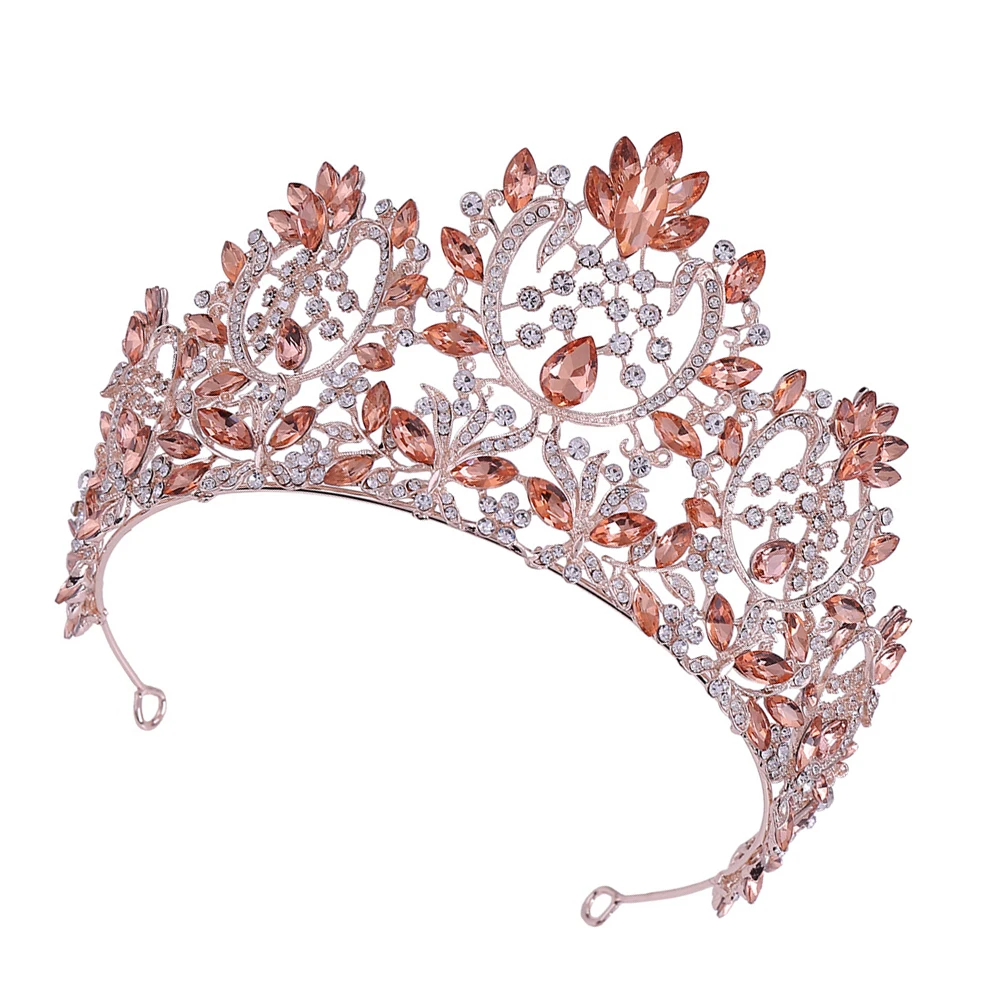 

Rhinestones Crowns Princess Pageant Tiara Head Jewelry Headpiece Crystal Wedding Headband Medieval for Women Goth Ladies The