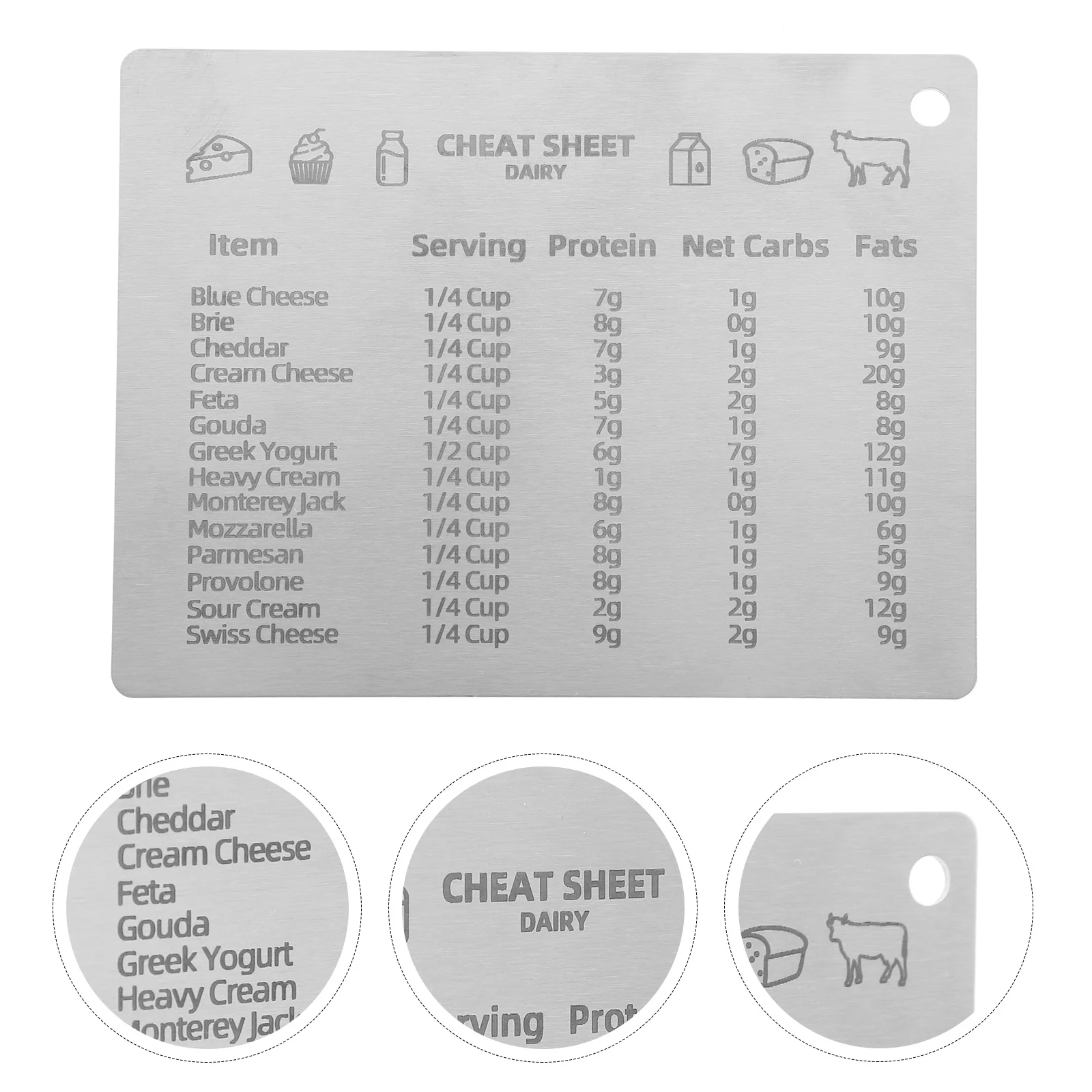 

Magnetic Measurement Conversion Chart for Kitchen Baking and Lab Use Smooth Edge Design with Cup Oz Tbsp Tsp Ml Conversions