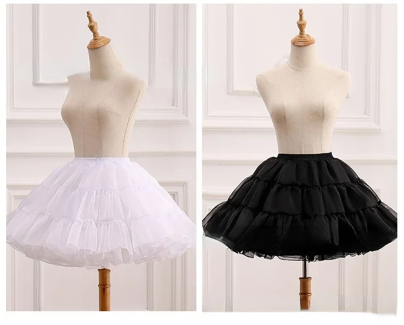 

Crinoline Lolita Boneless Soft Yarn Skirt Lolita Daily Violence AA Short JK Uniform Crinoline Pettiskirt 45cm