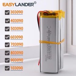 5Pcs/Lot 303090 403090 503090 3.7V 603090 2500mAh 703090 803090 903090 902990 103090 Lithium Li-ion Polymer Battery 702990