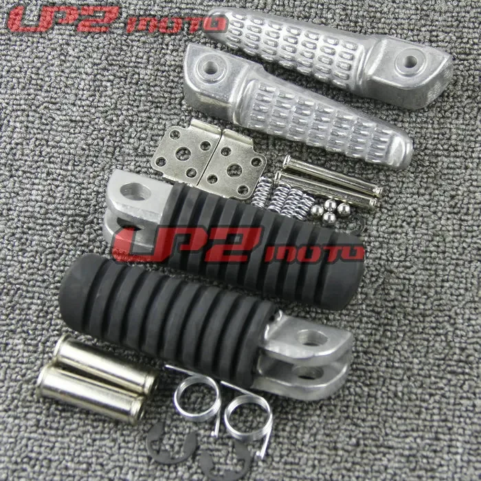 Motorcycle Front & Rear Footrests Foot peg Fits Kawasaki Z1000 Z750 ER6F ER6N NINJA250R