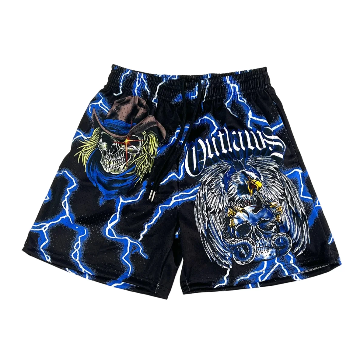 American Street Retro West Coast Biker & Dark Aesthetic Men's Casual Shorts Moto Shorts Summer Outdoor Breathable Quick-drying