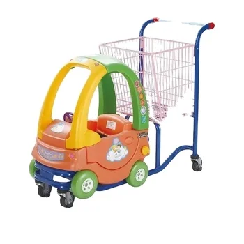 

Supermarket Shopping Center Children's Plastic Toy Car Trolley Metal Shopping Cart