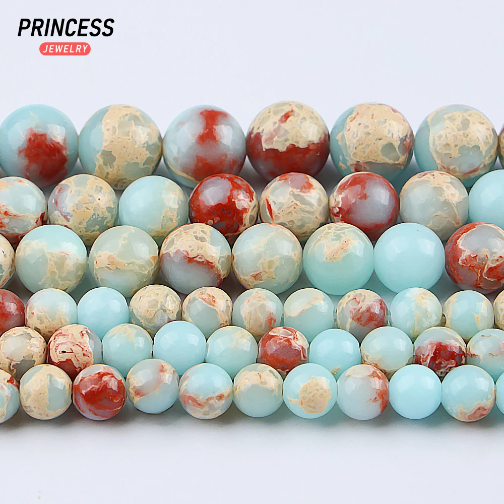 

A++ Natural Koreite Blue Shoushan Snakeskin Loose Beads for Jewelry Making Charm Bracelet Necklace DIY Accessories 4 6 8 10 12mm