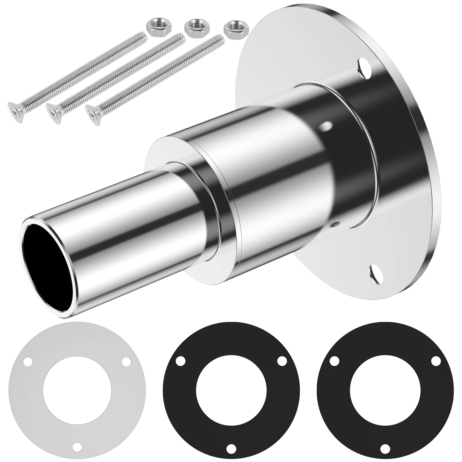 Edelstahl Straight-Through-Rumpf Auspuff Skin Fitting Kit Diesel Heizung Auspuff Skin Fitting für 24mm Rohr buchse Hardware
