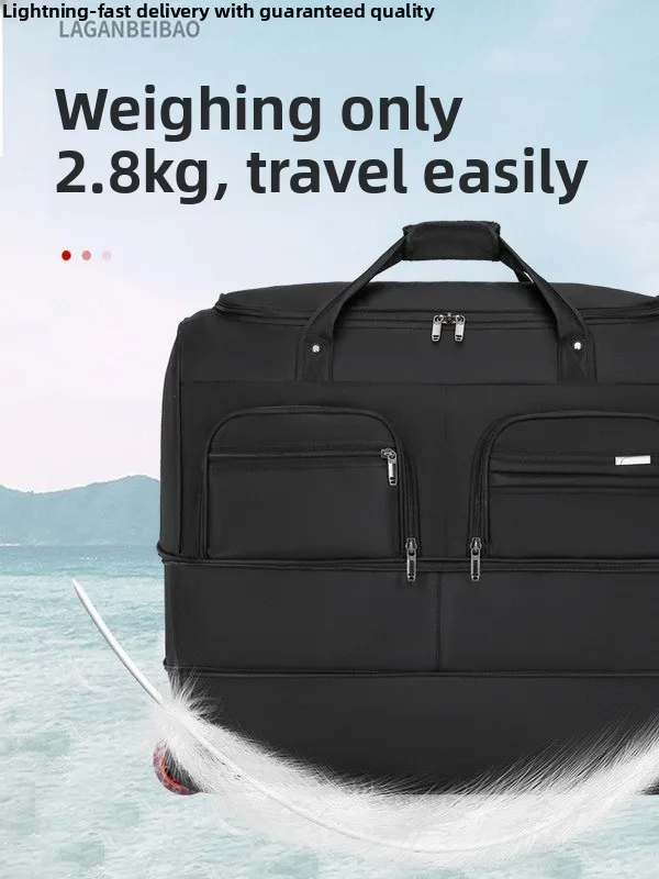 

Большая водонепроницаемая дорожная сумка-чемодан на колесиках, городская, простая, универсальная, для молодежи, мужчин и женщин, ручная кладь