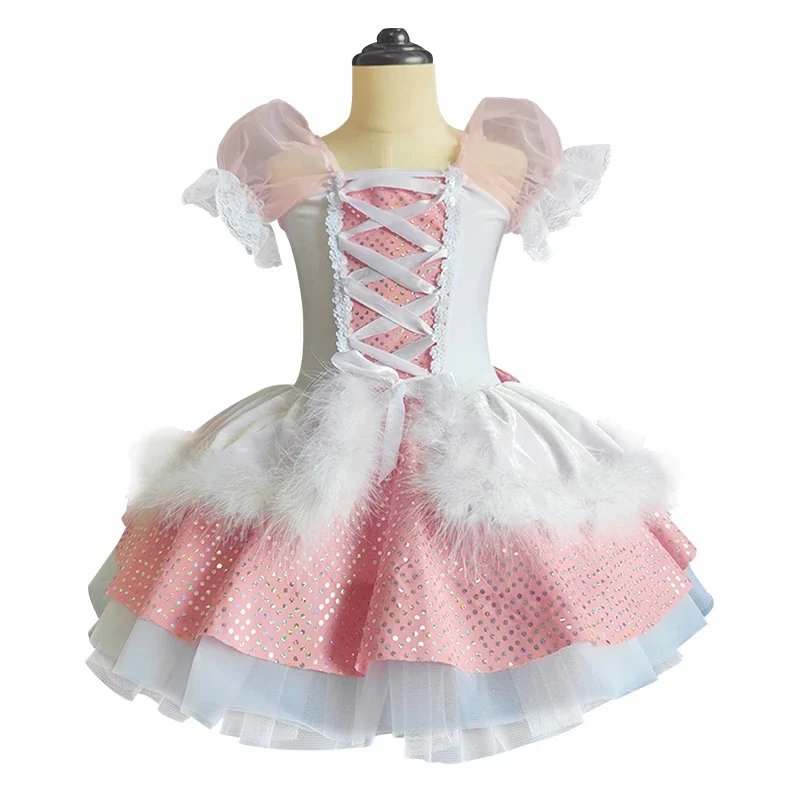 Rosa Ballett kleid Mädchen Kinder profession elle Ballett Tutu Kind Leistung Kleidung Trikot Ballerina Tanz niedlichen Prinzessin Kleid