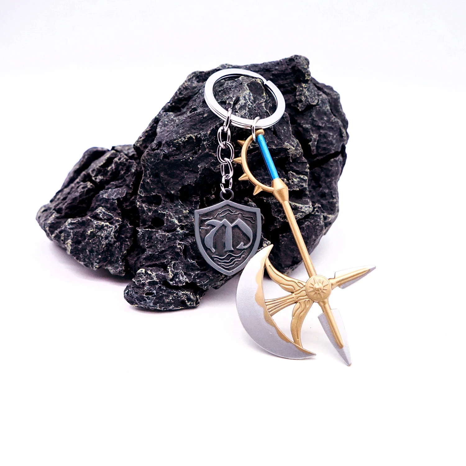 أنيمي السبعة لعبة المفاتيح مع Meliodas Escanor Nanatsu لا Taizai الفأس مفتاح سلسلة الرجال سلاسل المفاتيح اكسسوارات سيارة حلقة رئيسية #6