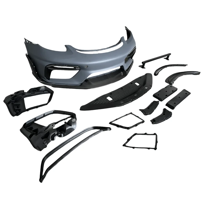 

For 718 Cayman Boxster Upgrade GT4RS Bodykit Bumper, Front Bumper Facelift
