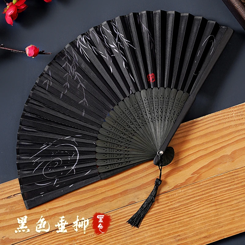 Fan Folding Chinese Style Men and Women Ancient Han Clothing Cheongsam Dance PortableFolding Small