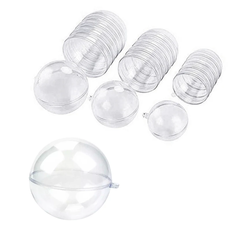 15 pairs of 30 pcs of plastic hollow ball Christmas hollow ball dec...