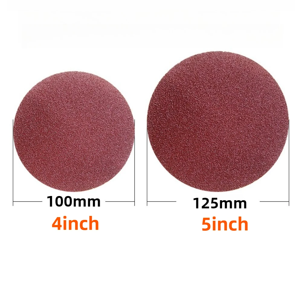 Pano de lixa de disco de 5 polegadas; pano de lixa flocado; rebolo para trabalhar madeira; disco de moagem de ar