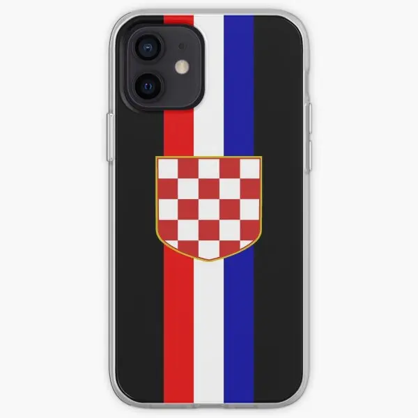 Croatia Crest With Tri Colour Strip Hrva  Phone Case Customizable for iPhone X XS XR Max 11 12 13 14 Pro Max Mini 6 6S 7 8 Plus