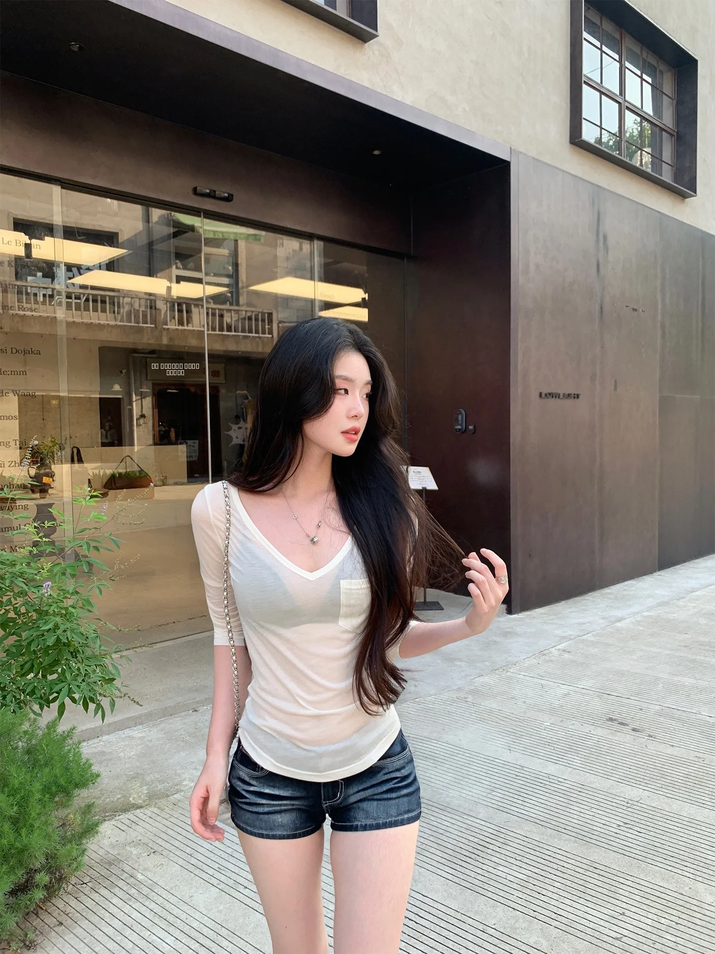 

Джинсы-скинни цвета индиго с эффектом потертости, повседневные широкие брюки для молодых женщин, летняя коллекция, с эффектом похудения