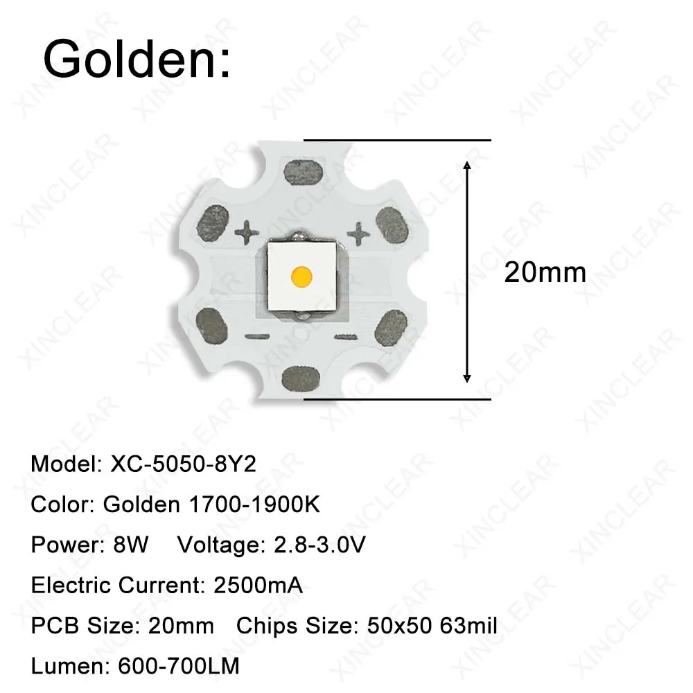 Imagem -05 - Grânulos de Lâmpada Laser 20w 15w 8w Cor Quente Natural Platina Verde Azul 5a Led Chip Smd5050 Adequado para Lanterna Farol Lâmpada de Mineiro