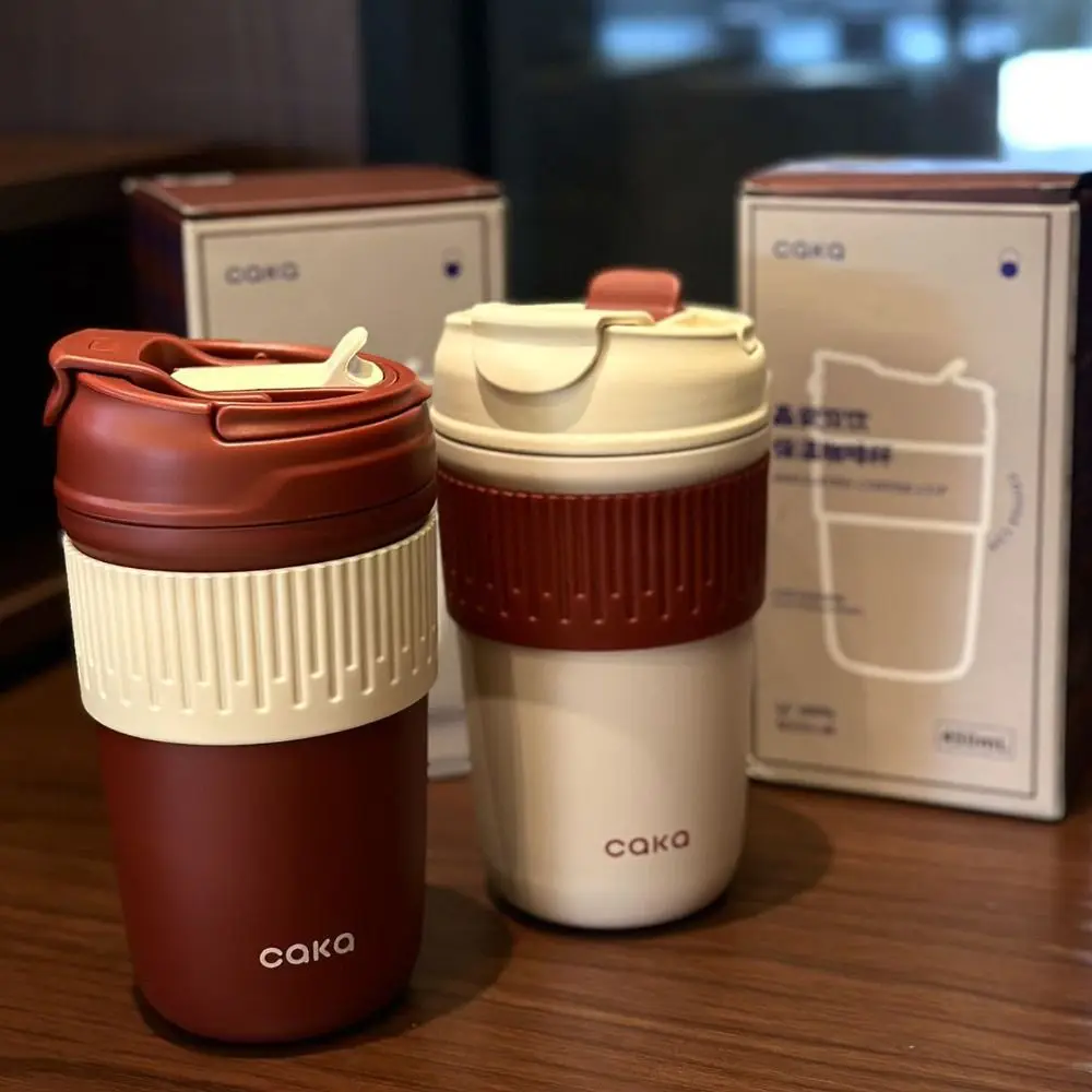 

Высококачественная изолированная чашка из нержавеющей стали, портативная кофейная кружка большого диаметра, герметичная герметичная соломенная чашка для спортзала