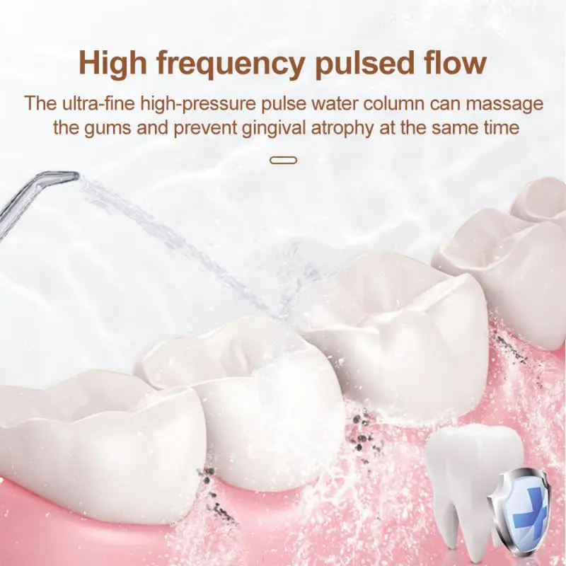 

Portable Oral Irrigator Water Flosser Water Jet Tools Pick Teeth Cleaner 3 Modes 230ML Water Tank Teeth Whitening Cleaner