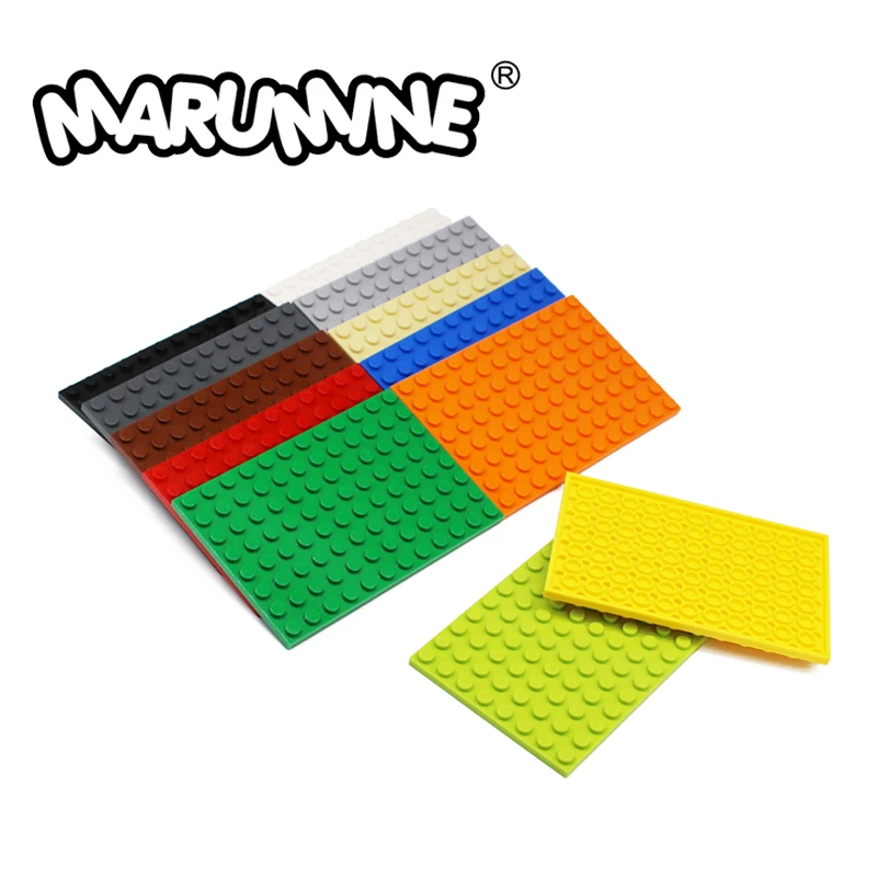 

MARUMINE 10PCS 8x12 Plate Building Block Baseplate Create Classic MOC Base Bricks Construction Parts Pieces For Kids 6+ Years