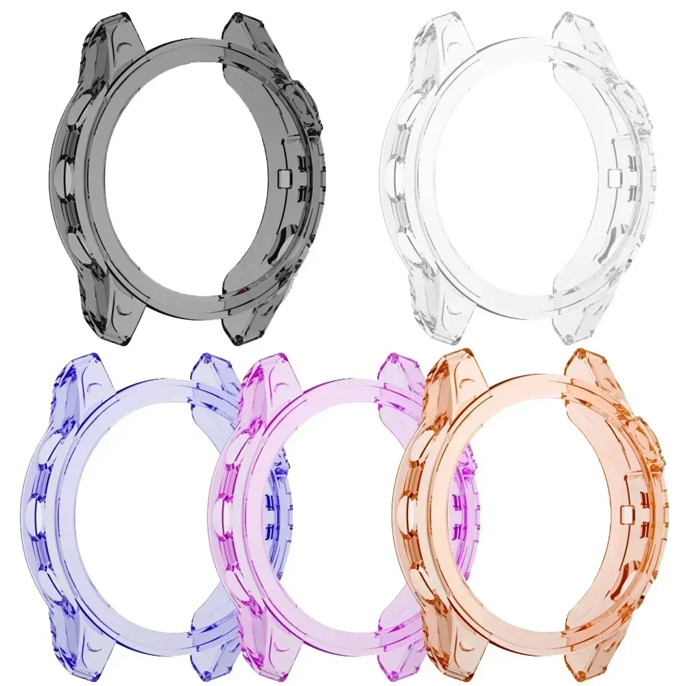 For Garmin Fenix 6S  6X 6 Pro Smart Watch Protective Frame Soft Crystal Clear TPU Case Cover For Fenix 7S  7 7X