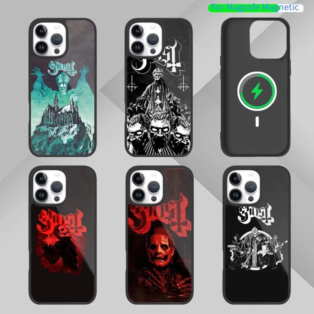 

Cool Rock Band G-GhostS Phone Case For iPhone 17,16,15,14,13,Pro,Max,Plus,Magnetic For Magsafe Wireless Charging