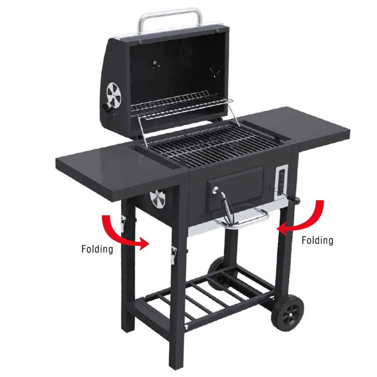 

Outdoor Foldable and Portable Charcoal BBQ Grill for Picnic, Camping, Patio Backyard Cooking