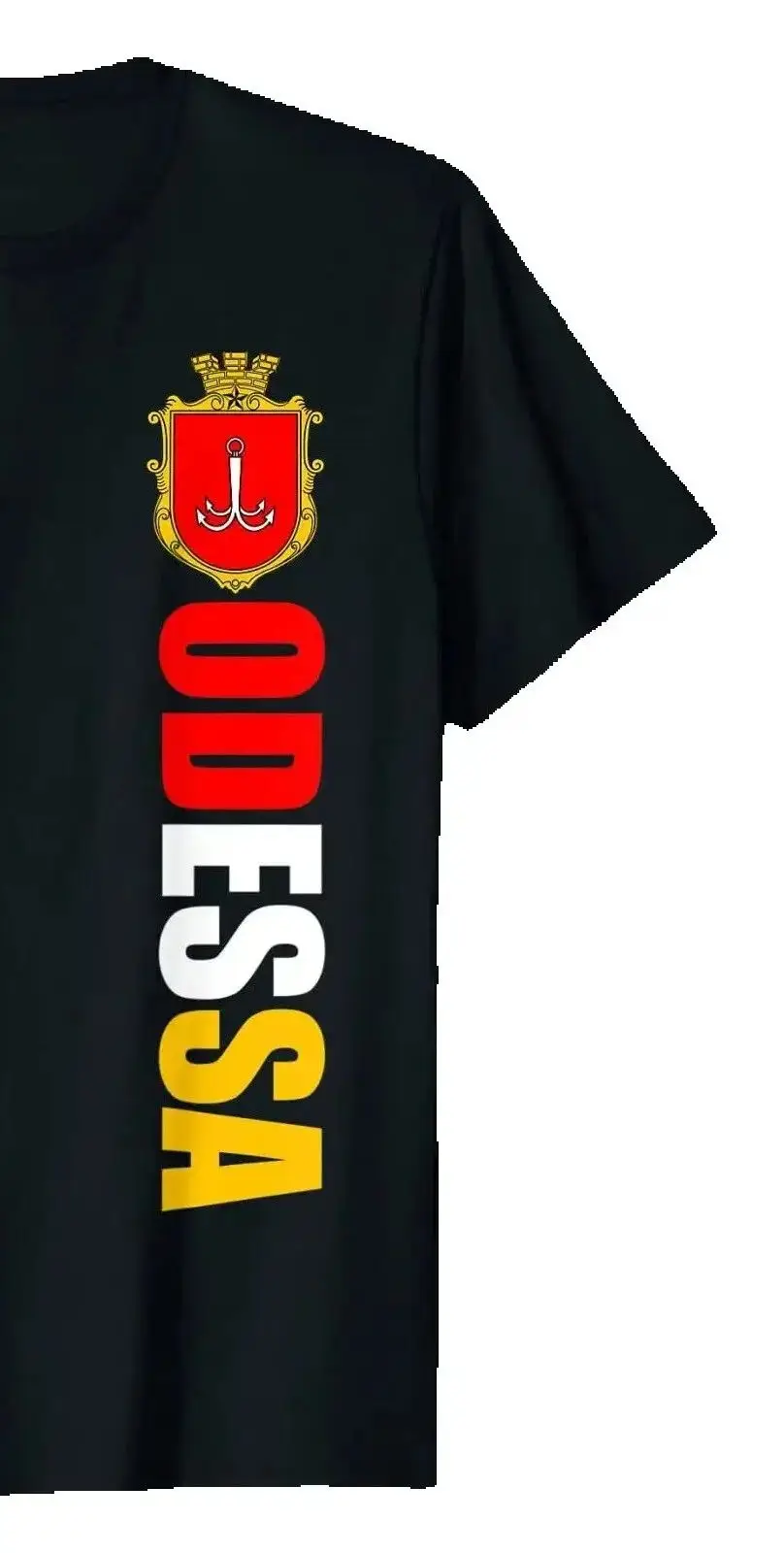 Odessa Ukraine Souvenirs Gift Proud Odesa Coat of Arms T-Shirt 100% Cotton O-Neck Short Sleeve Summer Casual Mens T-shirt