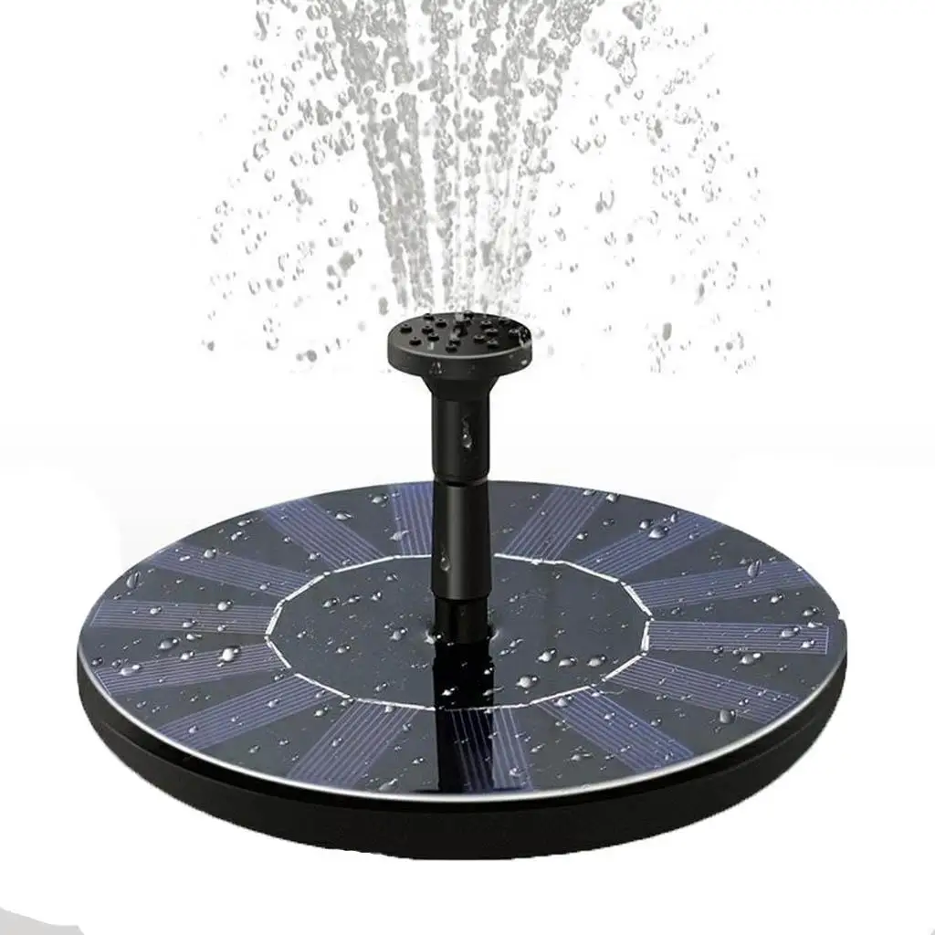 Solar Powered Floating Pump Water Fountain Birdbath Home Pool Garden Decor