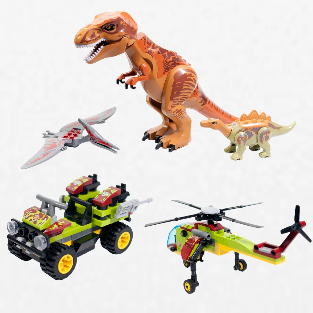 Moc Jurassic Dinosaur Alive Ship Toys Bouwsteen Ontsnapping uit de oceaan Mosasaurus Montagestenen Educatieve sets Kinderen Cadeau