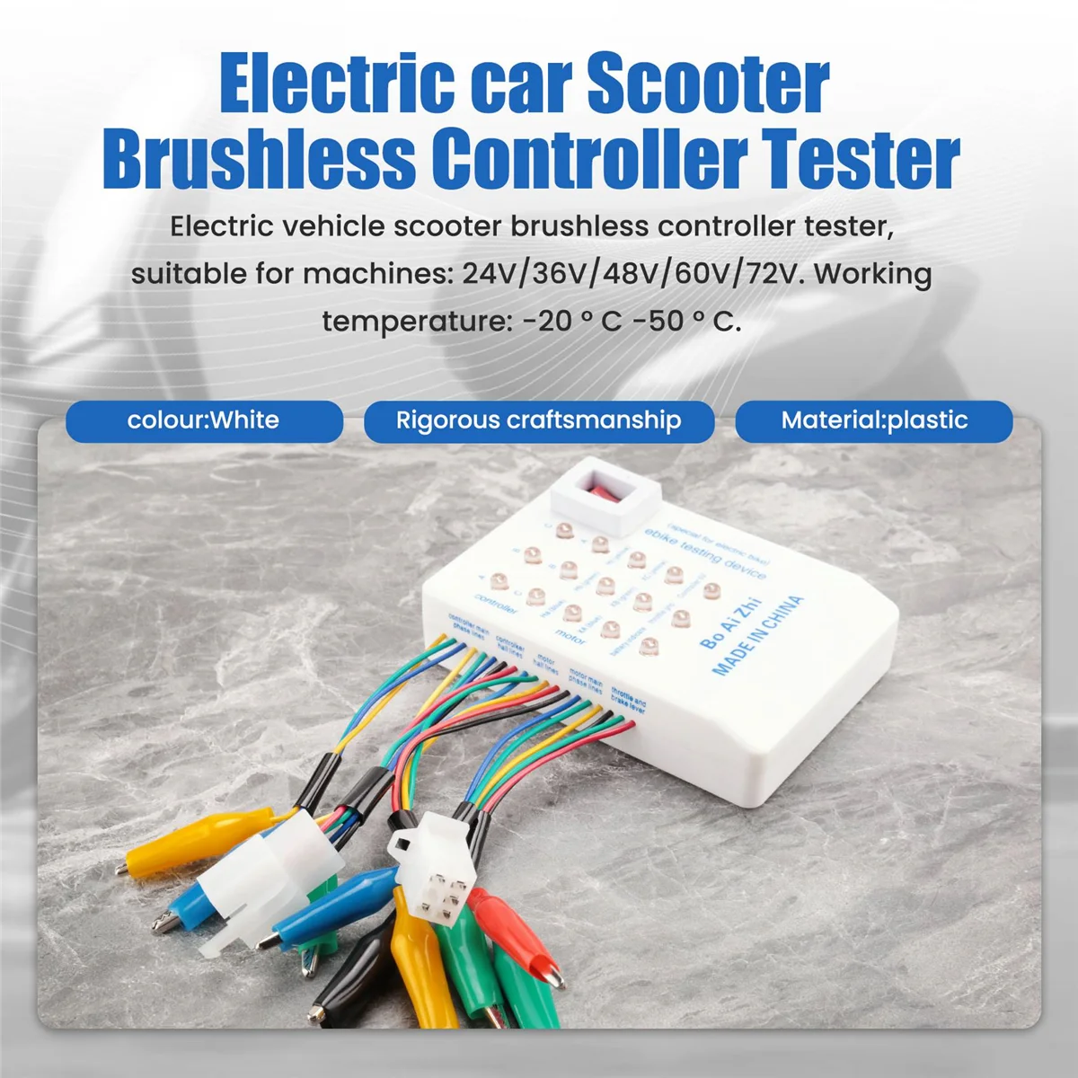 1Pc 24V/36V/48V/60V/72V Electro Car E-Bike Scooter Brushless Motor Controller Tester Electronic Module High Performance Vogue