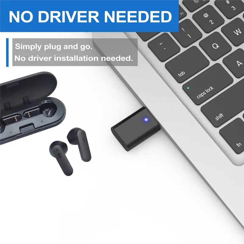 Well Made-Dual Connection Audio Dongle Adapter USB-C Transmitter For Qualcomm Aptx-Adaptive For PC/Mac/PS5