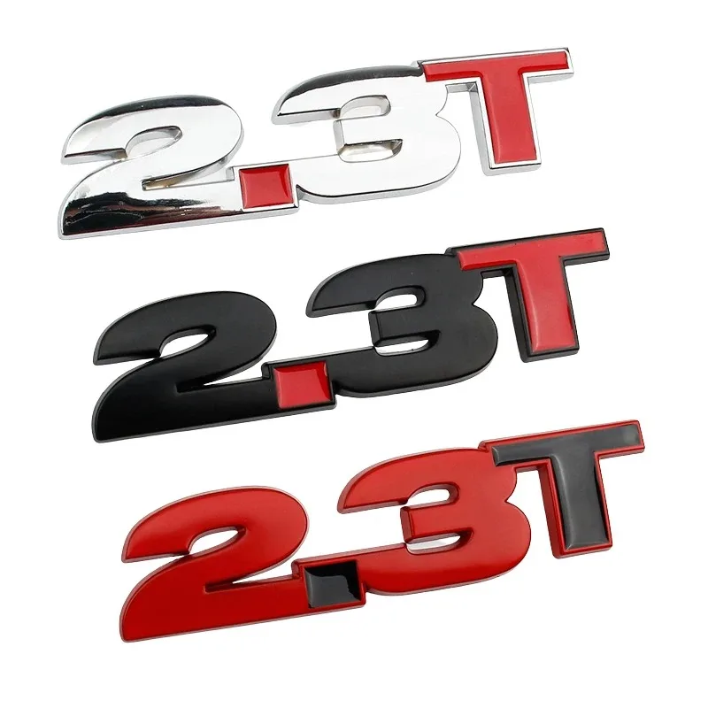 

Car 3D Metal 2.3T Displacement Decal Sticker For Ford Mustang GT Shelby 2.3T Logo Car Trunk Body Badge Emblem Styling Stickers