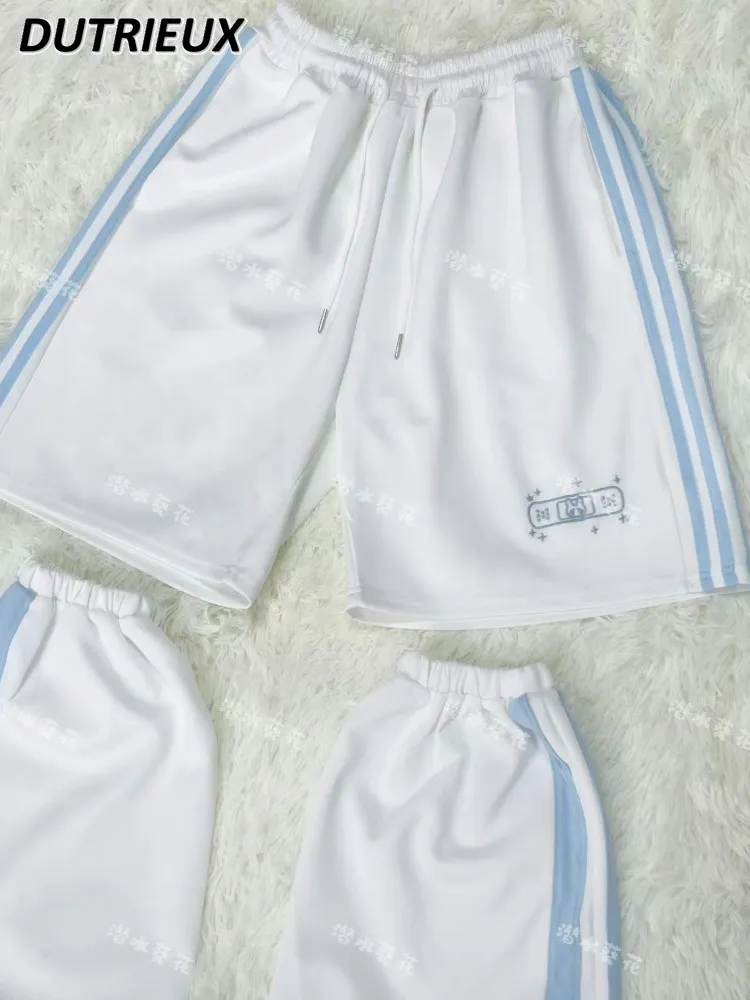 Japanese Original Straight Short Pants and Leg Covers Water Color Matching Elastic Waist Sweet Girls' Versatile Shorts