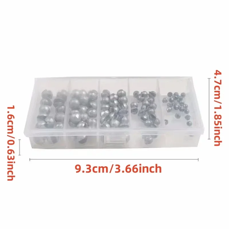 Delysia King 100 pcs/box of fishing round bifurcated opening clip lead fishing accessories
