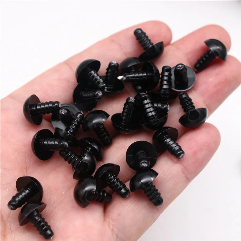 50/100pcs 6-14mm Black Plastic Plush Eyeball Doll Decoration Accessories  Safety Eyes For Diy Toys Ojos DeSeguridad Amigurumi