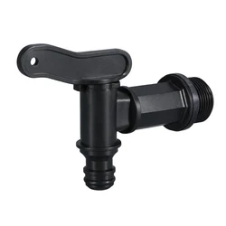 Jarra de torneira de plástico com filtro Tanque de água do vinho Faucet for Rain Preto Interruptor de jardim em casa Conectores Ferramentas 1pc