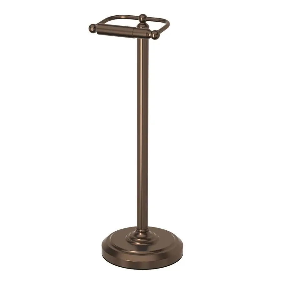 

1436BZ Toilet Paper Holder Stand, Bronze Finish, Freestanding Bathroom Floor Stand, Weighted Base