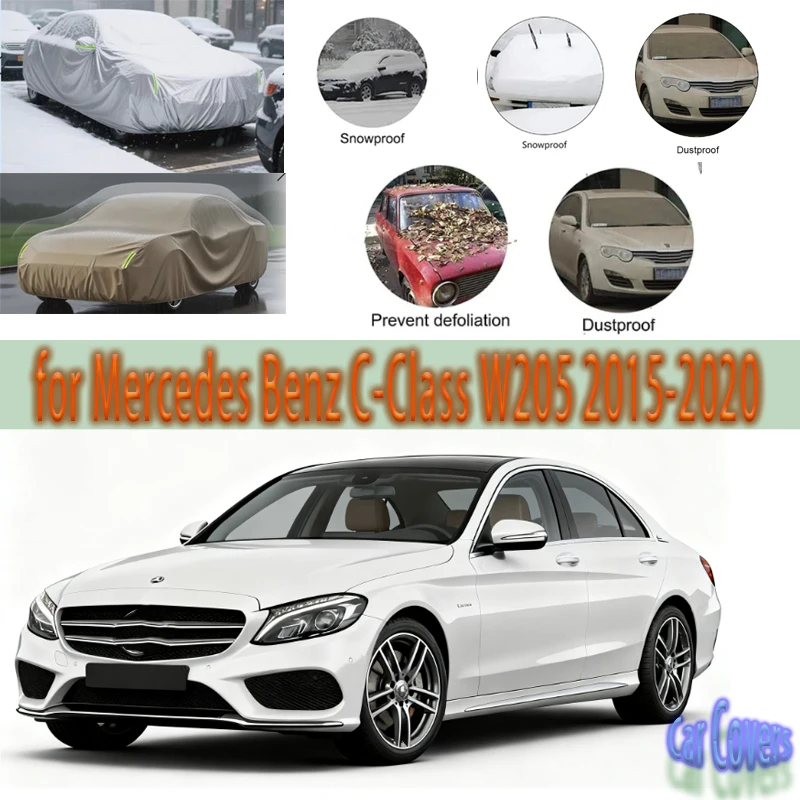 

for Mercedes Benz C-Class W205 2015-2020 Outdoor Protection Full Car Covers Snow Cover Sunshade Waterproof Dustproof Exterior