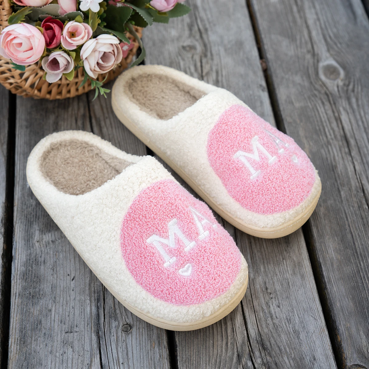 الشتاء داخلي ماما هدية المرأة النعال تطريز أنيق لينة وحيد غرفة نوم مريح المضادة للانزلاق لطيف المنزل الدافئة الفتاة أفخم الأحذية #2