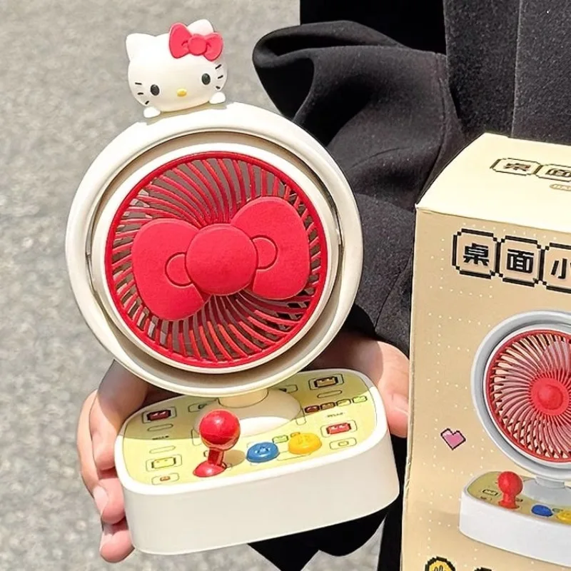 

Hello Kitty Anime Kawaii Sanrio Ins Lovely Pendant Mini Fan Cute Cartoon Student Campus Office Desktop Charging Fan Gifts Toys