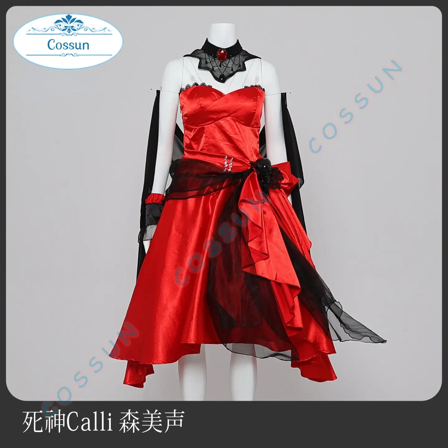 [Customized] Hololive English Hololive EN Mori Calliope Cosplay Costume Mori-sama Outfits Calli Party Sexy Red Evening Dresses