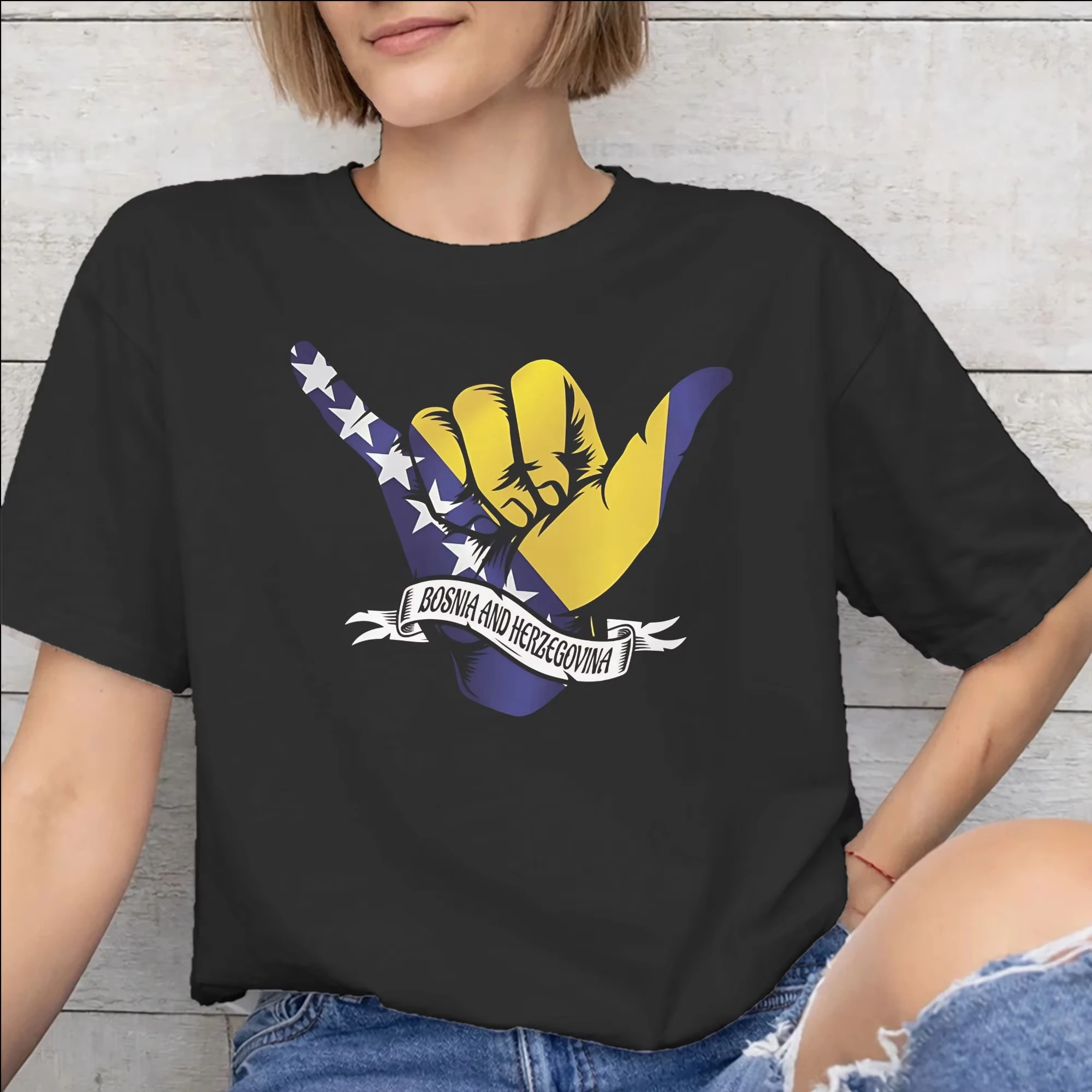 

Bosnia and Herzegovina Flag Tee Summer Fashion Shirt for Men Women New Arrival T Shirts Cotton Clothes Tops