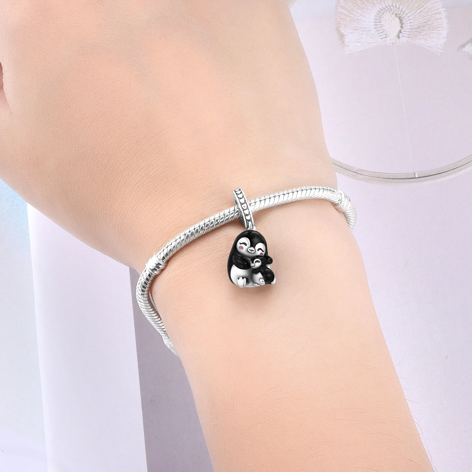 

Cycuff 925 Sterling Silver Cute Penguin Animals Pendant Beads Original Pendants Bracelet Charm Jewelry Party DIY Trendy Gifts
