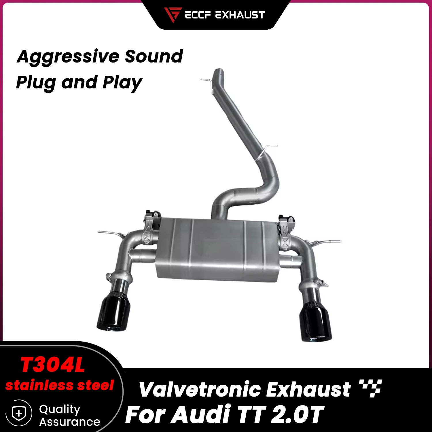 

Клапан Valvetronic Catback из нержавеющей стали для Audi TT 2.0T, свободно регулируемый звук, простая установка