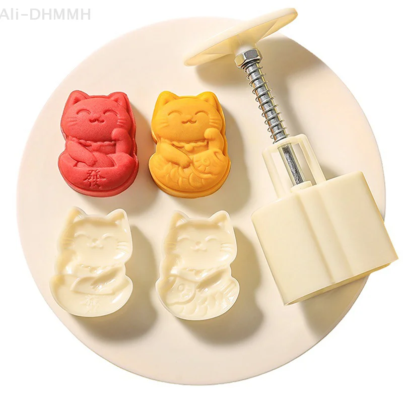 

Милая мультяшная форма для торта в форме луны, включая 1 форма и 2 штампа, сделай сам, ручной пресс, помадка, лунный торт, штампы, форма для торта, печенья